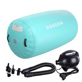 Air Roller Inflatable Tumbling Roller Gymnastics Barrel Air Mat Octagon Mat with Electric Pump for Backhandspring Training Cheerleading Home Use