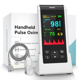 HOLFENRY Oxygen Monitor Finger Adults, HOLFENRY Handheld Pulse Oximeter Oxygen Machine with Alarm/Oxygen Saturation Monitor CE Approved UK, Free APP Tracking SpO2, Heart Rate and PI