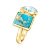 Ross-Simons Turquoise and 1.30 Carat Sky Blue Topaz Toi Et