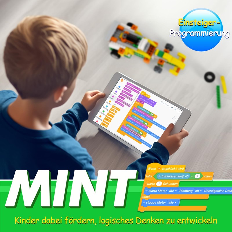 Apitor Robot Q 20-in-1 Programmable Toy for Children, STEM Toy