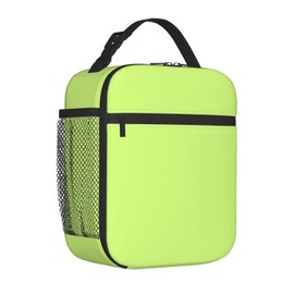 wyehjut Green Lunch Box Insulated Lunch Bag Kids Girls Boys Women Men Reusable Lunch Cooler Organizer for School Office Picnic Beach