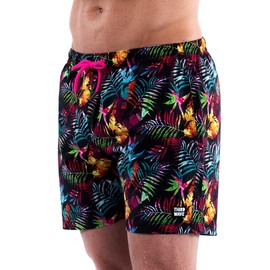 Third Wave Premium Swim Trunks - Men's 5 Inch Inseam Quick Dry Swim Shorts for Beach and Swimming, Paradise, Medium