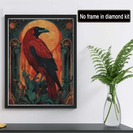Reofrey 5D Diamond Painting Accessories Bird, DIY Full Drill Animal Diamond Painting Picture Set Diamond Painting Full Drill Cross Stitch Adult Embroidery Crystal Rhinestone Photo Craft for Wall Home