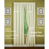Today's Curtain, Hellina Tapework Panel Pair 84", Ecru, 4-Piece-Set, 80"
