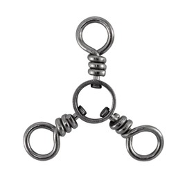 Dr.Fish Assortment 50 Three-Way Swivels Triple Swivels Trolling Catfish Rig 30-220Lb Black Nickel