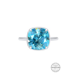 Elli Women's Solitaire Annual Ring 925 Sterling Silver Crystal Ring Size 0601933018, Sterling Silver, Crystal