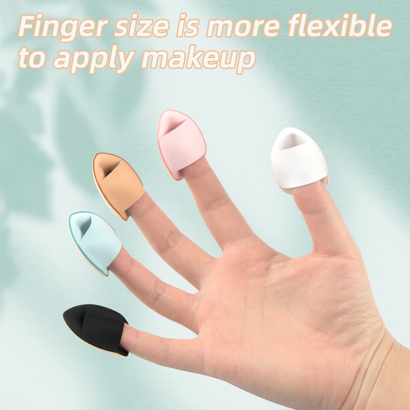 bAnpinSH Finger Puff, 12 Pcs Mini Makeup Puff, ,Suitable For