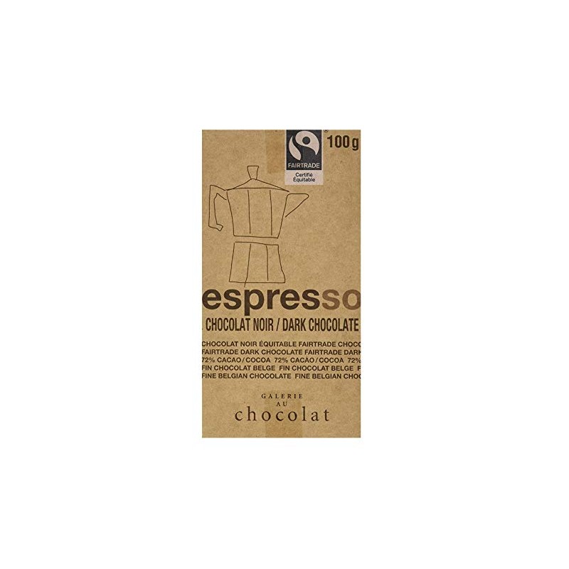 Jelina Chocolatier Fair Trade Chocolate Bar - Espresso 72% Dark