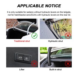 Xotic Tech Flexible Adjustable Automatic Open Car Trunk Tail Boot Lid Lifting Spring Device Vehicle Auto Part Metal Silver Red 6''-9'' Fit Cars Without Hydraulic Rod Lifting Device