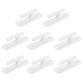 uxcell 8Pcs Blind Cord Holder, Self-Adhesive Window Cord Wrap Cleats, Safety Blind Pull Cord Hooks for Window Blinds Curtains Sun Shades Ropes, White