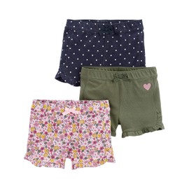 Simple Joys by Carter's Knitted Shorts for Toddlers, Girl Shorts, Pack of 3