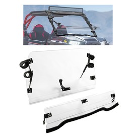 KUAFU 2-IN-1 Flip Windshield Compatible with 2014-2018 Polaris RZR 900/S 900/4 900/1000/XP 1000 Folding Windscreen
