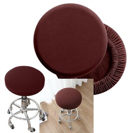 BLPRKOT Set of 2 Stool Covers, Round 30-40 cm, Luxurious Fabric, Round Bar Stool Cover, Stretchy, Wrinkle-Free, Washable, Dustproof, Soft and Durable, Transformed Stools