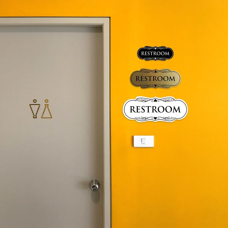 All Quality Designer Restroom Wall or Door Sign - Bathroom