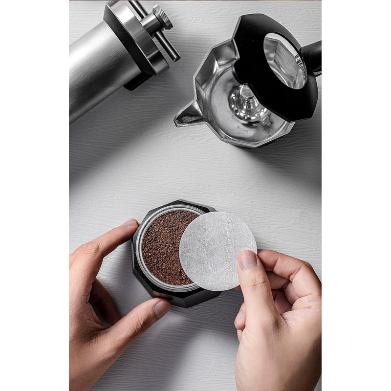 100 Pcs Brown Coffee Filters Paper Coffee Filter Moka Pot