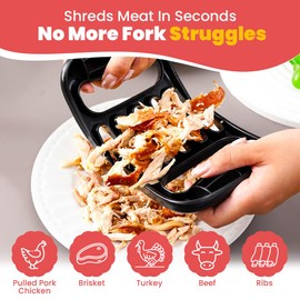 Meat Shredder Claws – Heavy Duty BBQ Pulled Pork Shredder Tool – Heat Resistant Nylon Bear Claws for Chicken, Brisket, Turkey – Grill Accessories & Gifts for Men