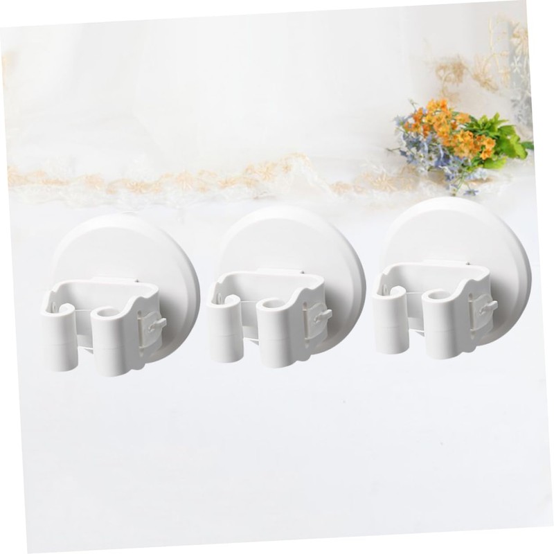 Ipetboom 3pcs Wall Mounted Broom Holder Mop Clamp Slip Clips