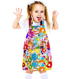 YeeHeen Kids Apron Children Artist Painting Smock Waterproof Art Apron with Pocket Finger Yellow