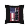 Black German Shepherd Throw Pillow