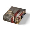 American Flag Deer Duvet Cover Set Queen Size, Rustic Wildlife