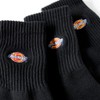 Dickies Socks, Logo Embroidered, Bottom Pile, Crew Socks, White, Black,