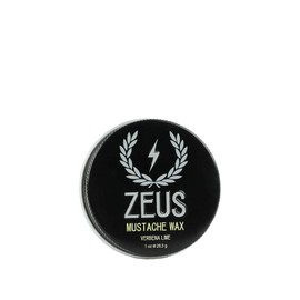 ZEUS Mustache Wax - Natural Shine, Moisturizing, Conditioning Moustache Wax, Light-Medium Hold – MADE IN USA (1 oz.)