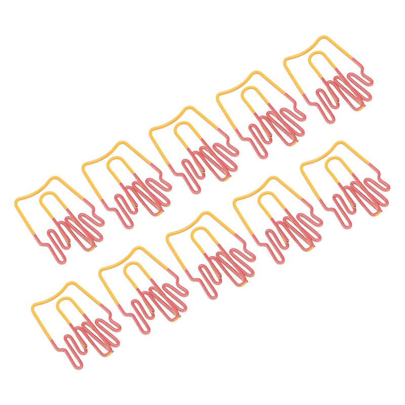 100Pcs Paper Clips Cute French Fries Shape Electroplating Process Lightweight