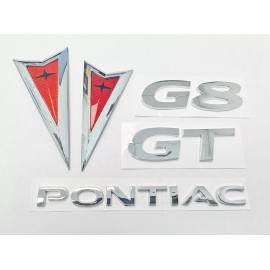 GTOG8TA 2008 2009 Pontiac G8 GT Front & Rear Arrow Emblems Trunk Badges Kit Set 08-09