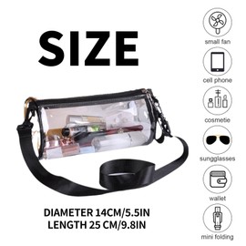 CHEUNGHAO Clear Purses Crossbody Bag, Clear Shoulder Bags Stadium Approved for Women & Girls, Transparent Messenger Bag for Work, Concert & Outdoor Sport Competition