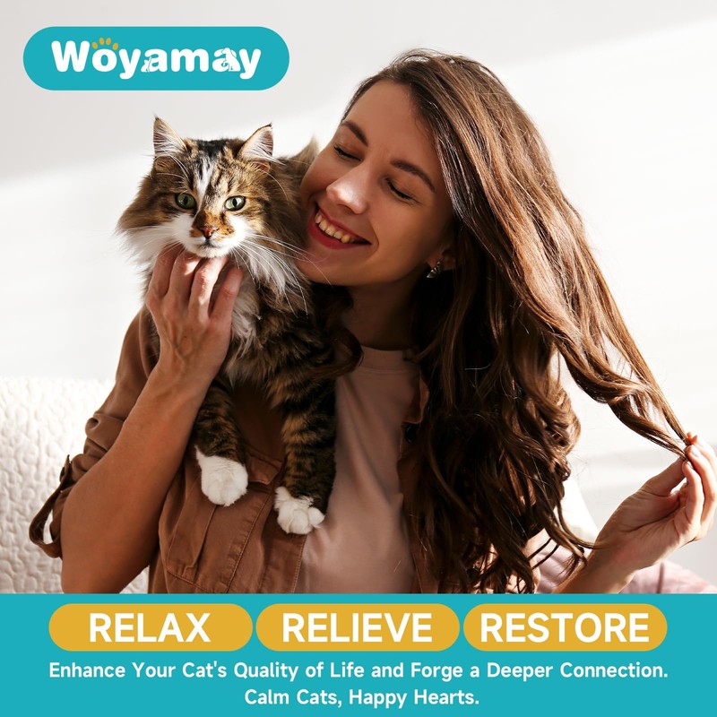 Woyamay Cat Calming Diffuser Refills - 4 Pack Cat Pheromones
