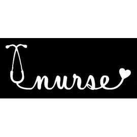 LLI Nurse Stethoscope | Decal Vinyl Sticker | Cars Trucks Vans Walls Laptop | White | 5.5 x 2 in | LLI1177