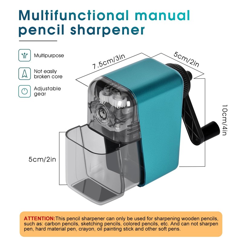 GUCOLUBU Manual Pencil Sharpener Hand Crank Pencil sharpeners for Kids