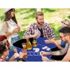 LERYG Round Poker Mat,39/47/55/63 inch 6-10 Person Texas Poker Rubber