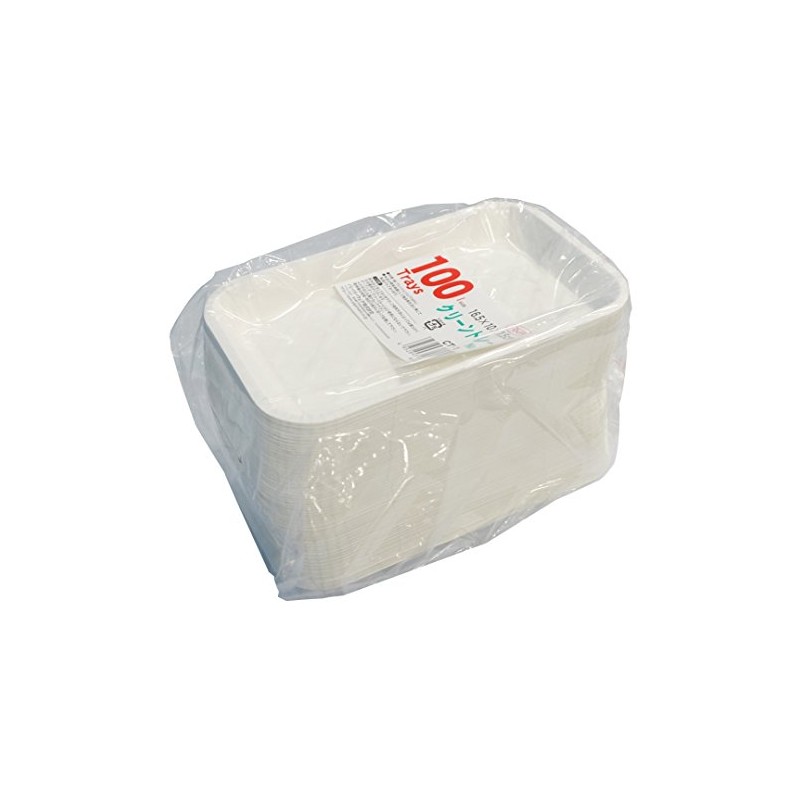 Deep and Elongated Paper Plates, Clean Tray, 100 Sheets No.