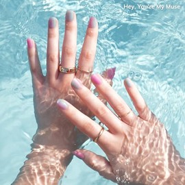 heyhae Tiras de uñas de gel semicuradas Heyhae | No necesita lámpara LED | Rosa, arcoíris | Fácil de aplicar y quitar, calidad de salón | Incluye 28 t