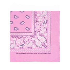 Kaiser Novelty Bandanas Paisley Cotton Bandanas (Light Pink 22 X 22 in)