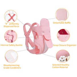 KIYUMI Baby Sling Carrier Portable Newborn Toddler Baby Sling Carrier,Child Infant,Lightweight & Breathabl Hip 4 in 1 Carry,Qing
