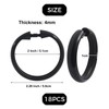 18 Pack Black Shower Curtain Rings, Easy Snap Hooks for