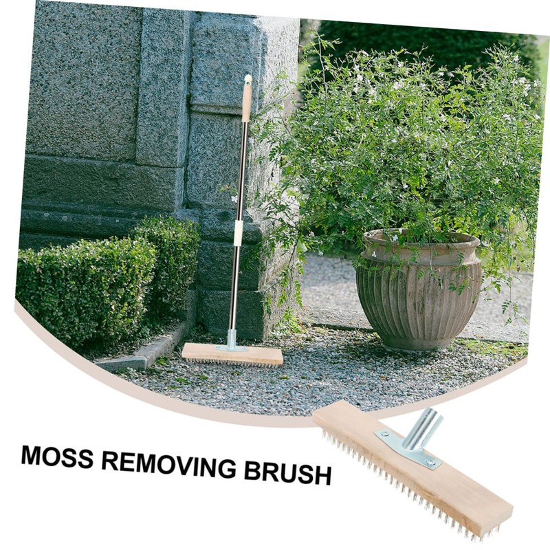 IWOWHERO 2pcs Deck Brush for Efficient Moss and Grass Removal