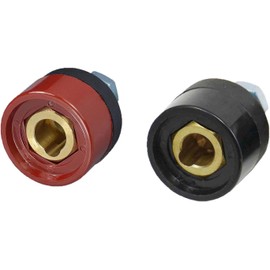 RIVERWELD TIG Welding Cable Panel Connector Socket DKZ35-50 315Amp with Red and Black Color Dinse-Style Quick Fitting 2pcs
