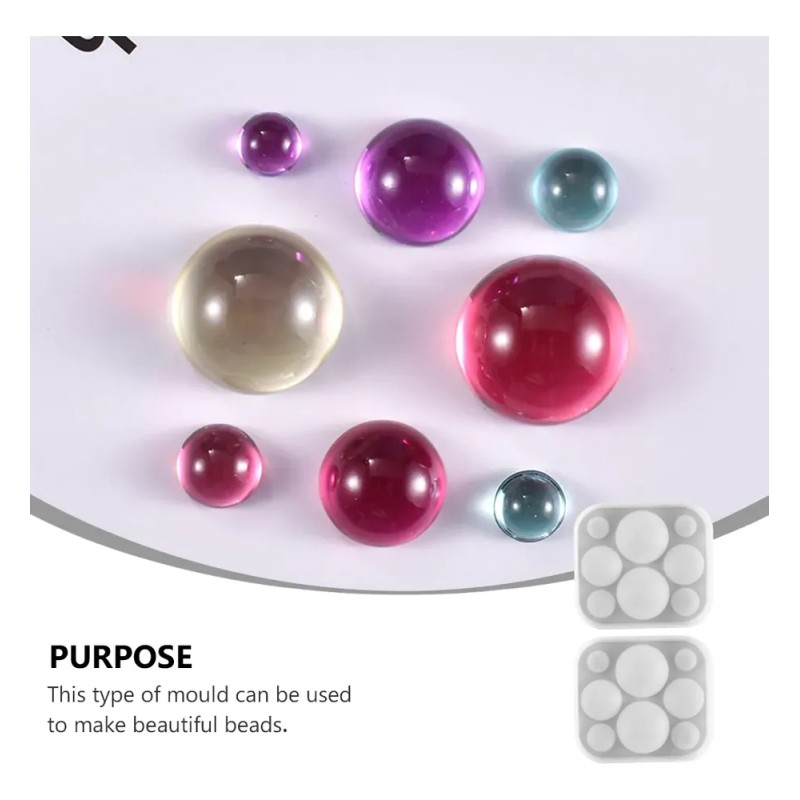 Moldes Epoxídicos De Cristal Diy, 2 Unidades, Minimoldes Par Blanco
