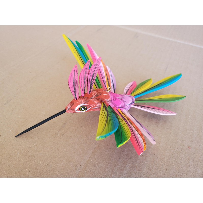 colibri artesania alebrije de oaxaca hecho a mano en madera