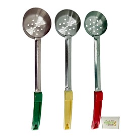Stainless Steel Portion Control Serving Spoons | Combo Packs (2oz, 3oz, 4oz Perforated)