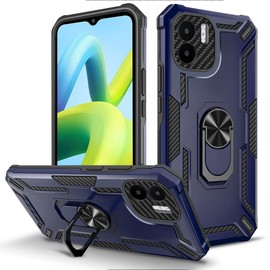 Compatible with Realme C11 4G (2020) Case,Compatible with Realme C11 4G (2020) Shockproof and Bumper Screen and Camera Protection Cover Car Magnetic Built-in Ring Kickstand Blue
