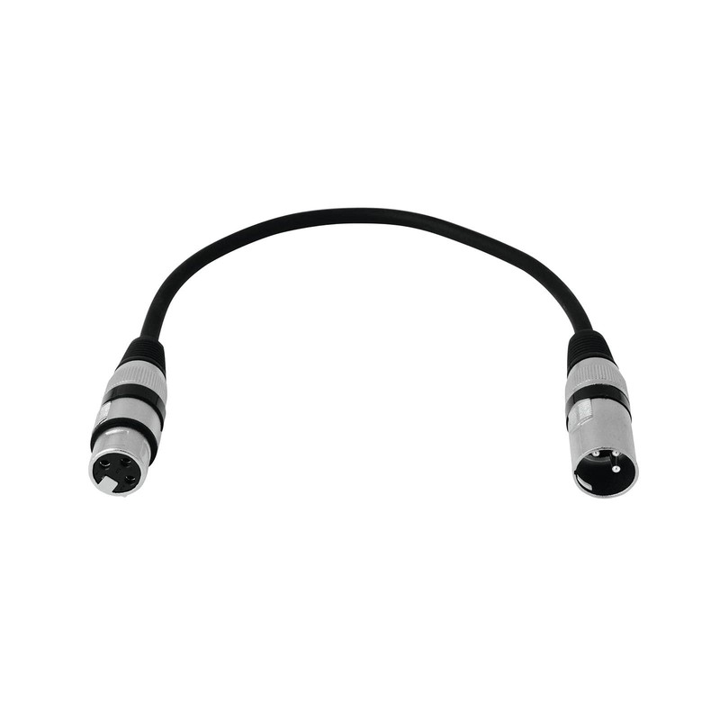 Omnitronic XLR cable, 3 pin, 0.2 m, black