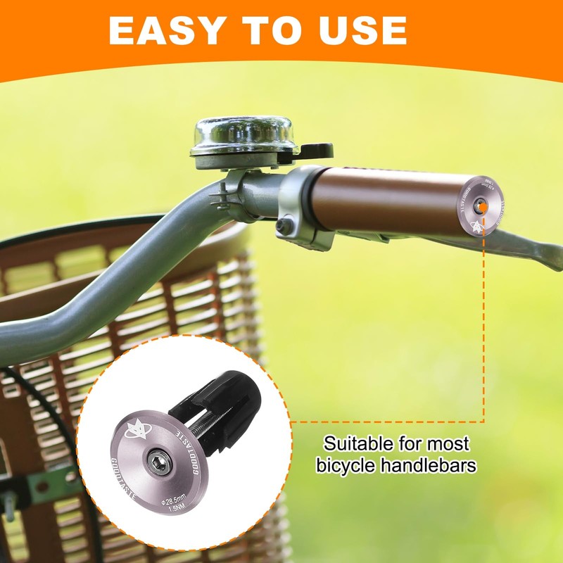 sourcing map Bar End Plugs Aluminum Handlebar End Caps Bike