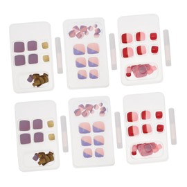 FRCOLOR 72pcs Toenail Patches Press Toenails False Nails Gel Nail Charms Faux Nails Grinder Artificial Nail Patches Fake Nail Patches Human Finger Glue Nails Fake Nails Full Nail Cover Abs