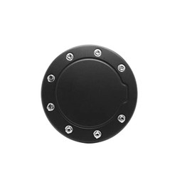 Cobra Tek Fuel Tank Gas Door Cover Self-Adhesive | Fits 2007-2013 Tundra | Black Color Stainless Steel Exterior Accessories