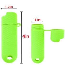 5 Pcs Waterproof Lighter Case Cover Holder for BIC Regular Lighters Sleeve Type J6 Outdoor Survival Multipurpose Seal Lighter Pouchfor Hiking and Camping (Light Green)
