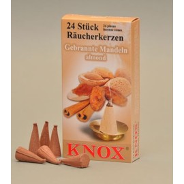 Knox Almond Scent German Incense Cones Made in Germany for Christmas Smokers